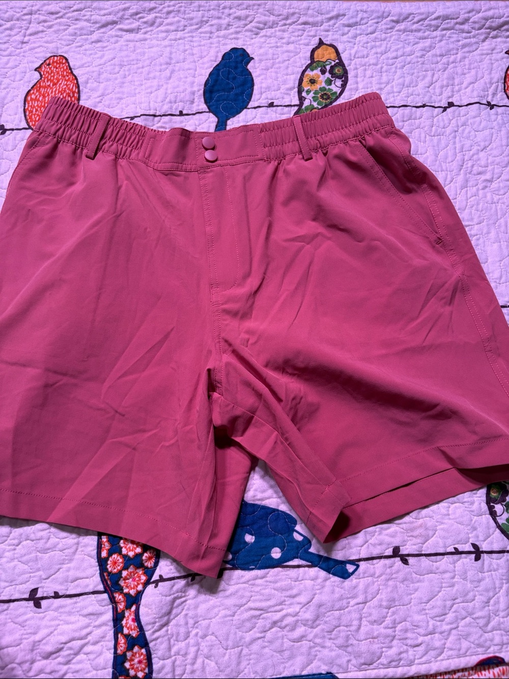 BURLEBO Men's Rose Pink Athletic Shorts
